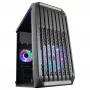 Mars Gaming MC-S2 Must Kompaktne Micro-ATX Mänguarvuti Korpus 2 FRGB Vikerkaareventilaatorit Eesvõrega Täispikkuses Külgaknaga