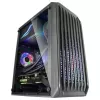 Mars Gaming MC-S2 Must Kompaktne Micro-ATX Mänguarvuti Korpus 2 FRGB Vikerkaareventilaatorit Eesvõrega Täispikkuses Külgaknaga