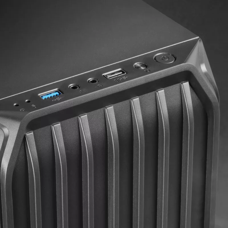 Mars Gaming MC-S2 Must Kompaktne Micro-ATX Mänguarvuti Korpus 2 FRGB Vikerkaareventilaatorit Eesvõrega Täispikkuses Külgaknaga
