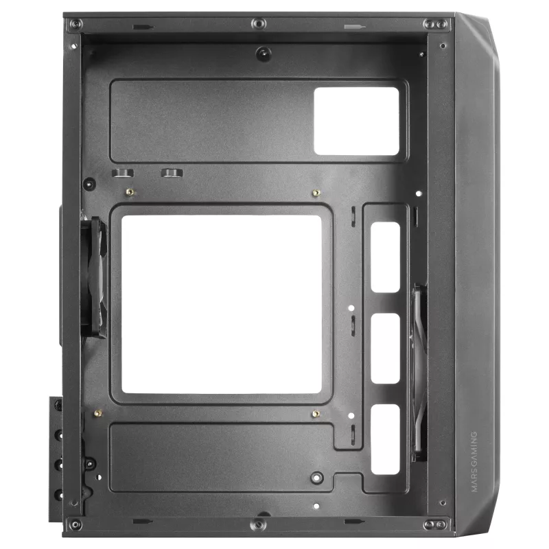 Mars Gaming MC-S2 Must Kompaktne Micro-ATX Mänguarvuti Korpus 2 FRGB Vikerkaareventilaatorit Eesvõrega Täispikkuses Külgaknaga