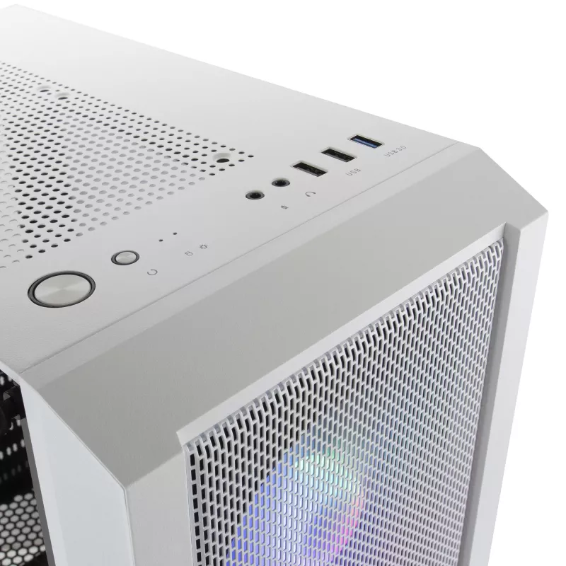 Mars Gaming MC-C Valge PC ATX korpus metallist võrgust esipaneel karastatud klaasist aken 3 esiosa FRGB 120 mm ventilaatorit