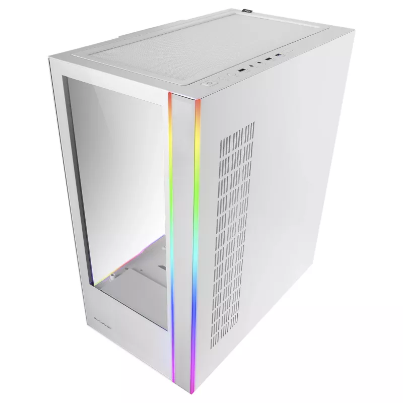 Mars Gaming MC-ULTRA Valge Custom XXL E-ATX Gaming Tower Dual ARGB LED Stripes Dual Tempered Glass Windows Dual Vertical Camera Structure