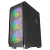 Mars Gaming MC-KX Must Premium E-ATX Mängutorn FREEZER CPU Süsteem 5 Ülivaikset ARGB Ventilaatorit ARGB Kontroller ja RF Kontroller Võrkfront