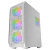 Mars Gaming MC-KX Valge Premium E-ATX Gaming Tower FREEZER CPU System 5 Ultra-quiet ARGB Fans ARGB kontroller and RF kontroller Mesh Front