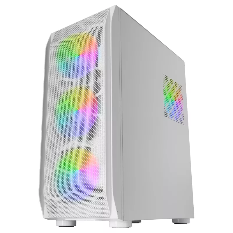 Mars Gaming MC-KX Valge Premium E-ATX Gaming Tower FREEZER CPU System 5 Ultra-quiet ARGB Fans ARGB kontroller and RF kontroller Mesh Front