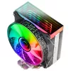 Mars Gaming MCPU-VR must CPU jahutusradiaator kahe lõpmatuse peegli ARGB-ga, 4 HCT soojustoru, 180 W TDP, ülivaikne PWM 12 cm ventilaator
