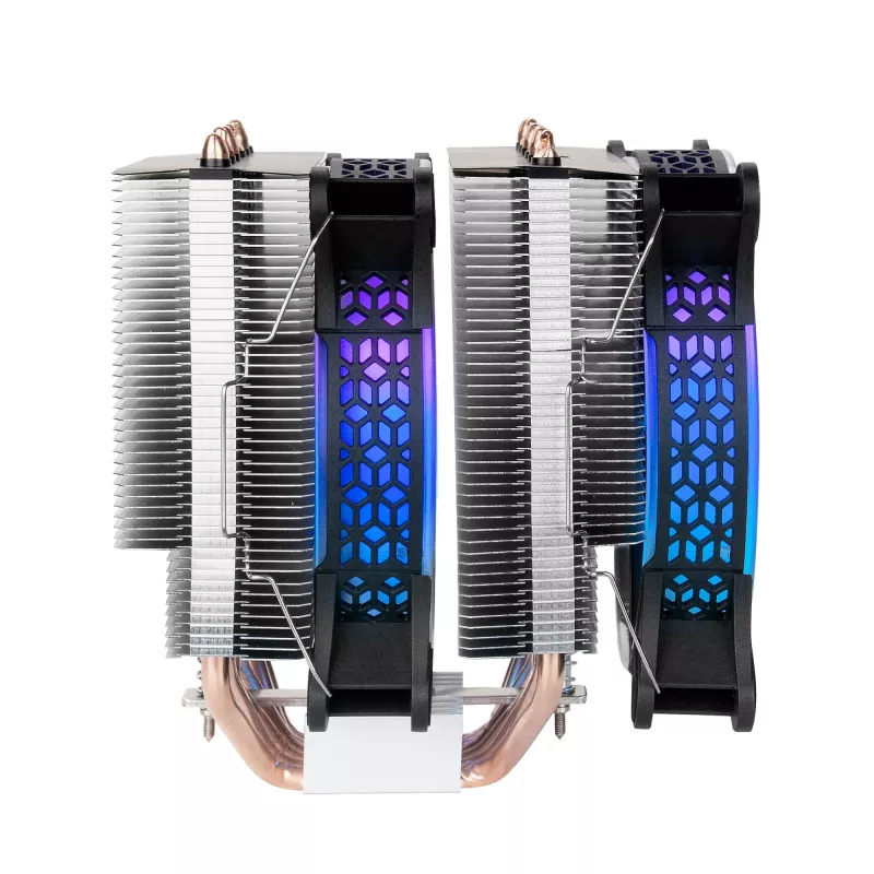 Mars Gaming MCPU-XT Must CPU jahutusradiaator Topelttornjahutus 6 HCT soojustoru TDP 300 W 2 ARGB PWM 12 cm ventilaatorit