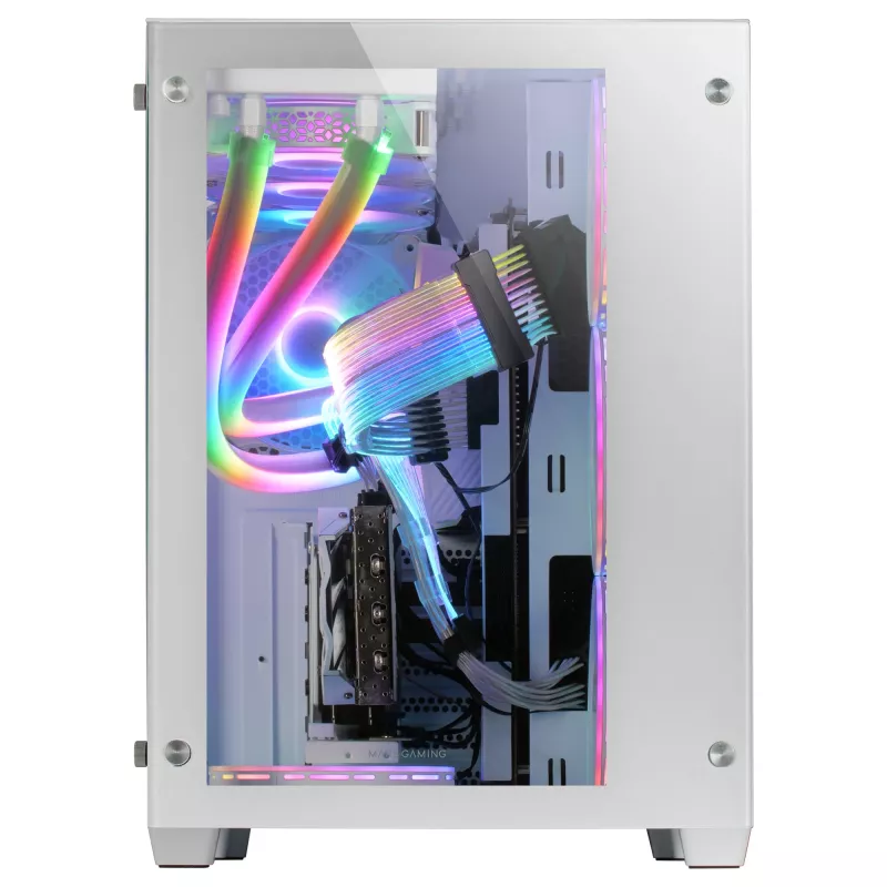 Mars Gaming MCV3 valge Custom XXL E-ATX mängukorpus esi- ja külgkarastatud klaasiga, kahekambriline modulaarne raam