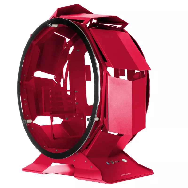Mars Gaming MCORB Red Micro-ATX XL mänguri arvutikorpus, kohandatud ümmargune disain, kahekordne karastatud klaas