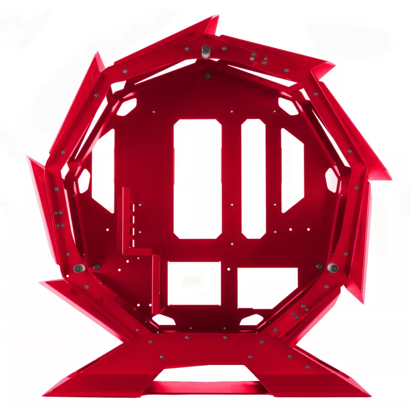 Mars Gaming MCORB Red Micro-ATX XL mänguri arvutikorpus, kohandatud ümmargune disain, kahekordne karastatud klaas