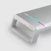 Mars Gaming MGS-ONE valge Chroma RGB monitorialus reguleeritava suurusega nutitelefoni ja tahvelarvuti alus eesmine USB 2.0