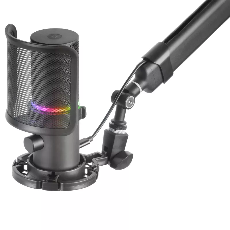 Mars Gaming MMIC-XT, professionaalne kõrglahutusega 192 kHz 24-bitine stuudiomikrofon, mitmesuunaline hoob, vibratsioonivastane kinnitus, metallvõrk popfilter, must