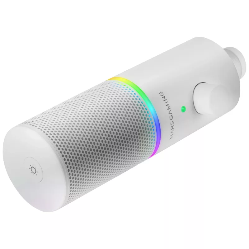 Mars Gaming MMIC-XT, professionaalne kõrglahutusega 192 kHz 24-bitine stuudiomikrofon, igasuunaline käsi, löögivastane kinnitus, metallist popfilter, valge