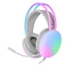 Mars Gaming MH-GLOW Valge 360° Full Chroma RGB vooluga peakomplekt, mürasummutav mikrofon, ülikerge disain, mäluvahtpolstriga kõrvaklapid, universaalne ühilduvus