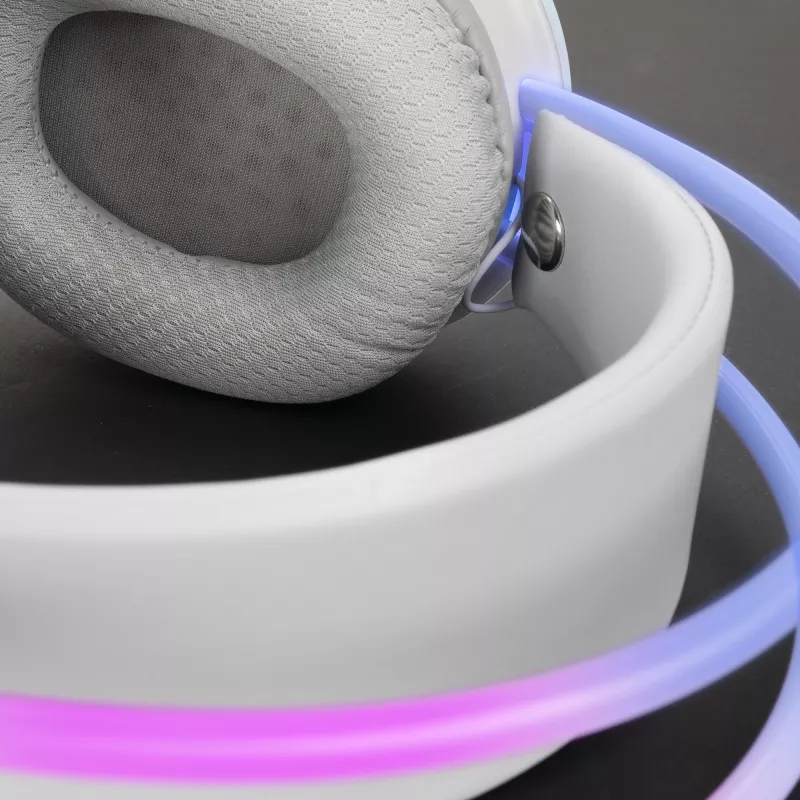 Mars Gaming MH-GLOW Valge 360° Full Chroma RGB vooluga peakomplekt, mürasummutav mikrofon, ülikerge disain, mäluvahtpolstriga kõrvaklapid, universaalne ühilduvus