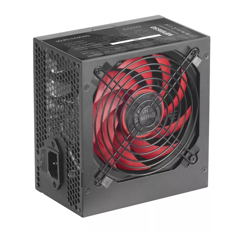 Mars Gaming MPIII650 PC ATX 650W toiteplokk 5-aastane garantii Vaikne AI-RPM tehnoloogia 85% efektiivsus Must