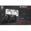 Mars Gaming MF-NCLX2W arvutikorpuse ventilaator 12 cm valge 2 tk