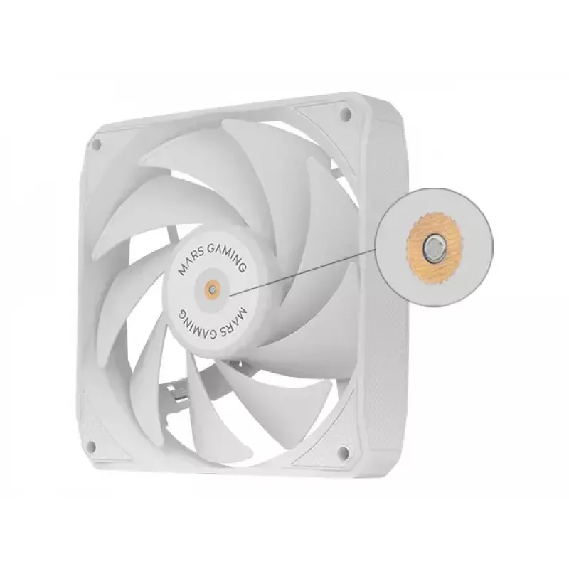 Mars Gaming MF-NCLX2W arvutikorpuse ventilaator 12 cm valge 2 tk