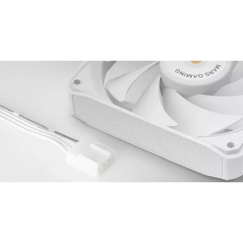 Mars Gaming MF-NCLX2W arvutikorpuse ventilaator 12 cm valge 2 tk