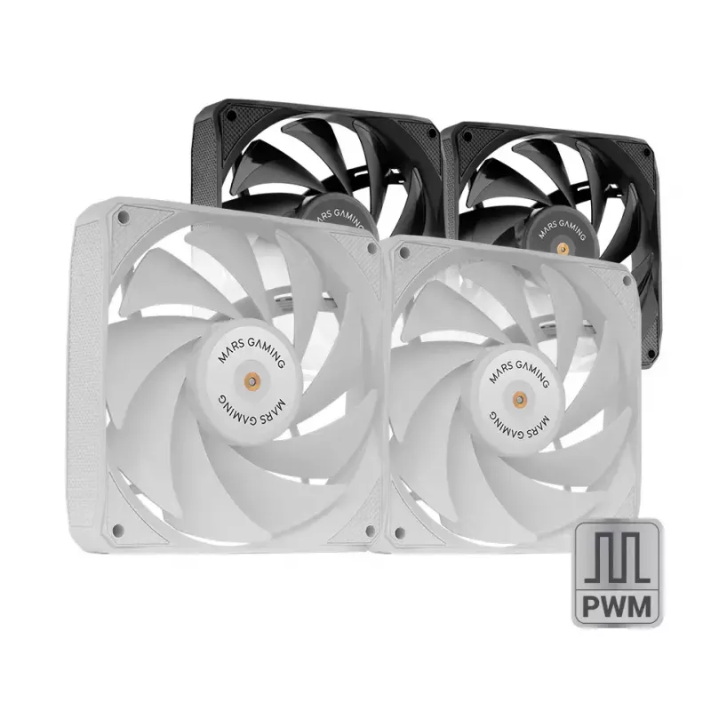 Mars Gaming MF-NCLX2W arvutikorpuse ventilaator 12 cm valge 2 tk