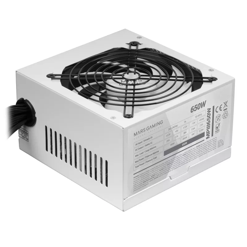 Mars Gaming MPIII650 toiteplokk 650 W 20+4 pin ATX ATX valge