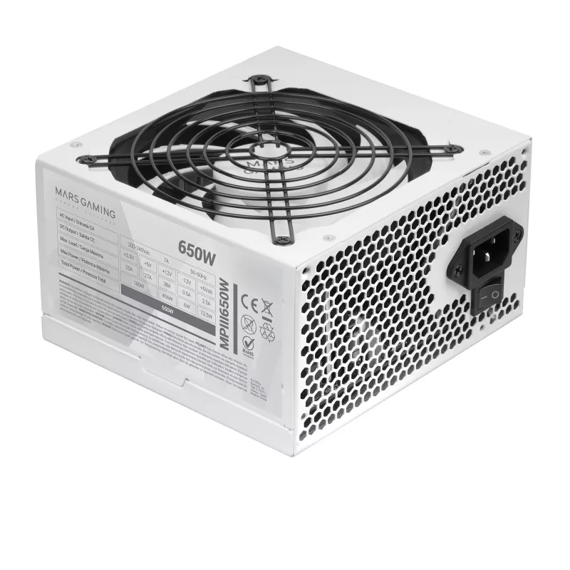 Mars Gaming MPIII650 toiteplokk 650 W 20+4 pin ATX ATX valge