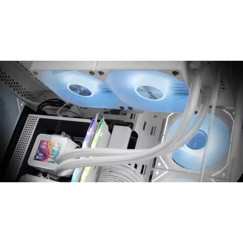 Mars Gaming ML-VISION240W AIO vedelikjahutusega protsessorijahuti, 240 mm, RGB, valge