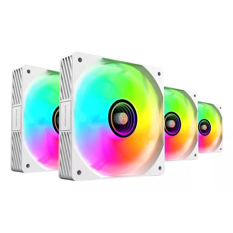 Mars Gaming MFSI4KITW arvuti jahutussüsteem Arvutikorpuse ventilaator 12 cm Valge