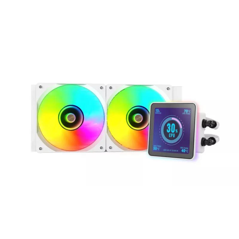 Mars Gaming ML-VISIONPRO240W protsessori kõik-ühes vedelikjahuti 12 cm valge 1 tk