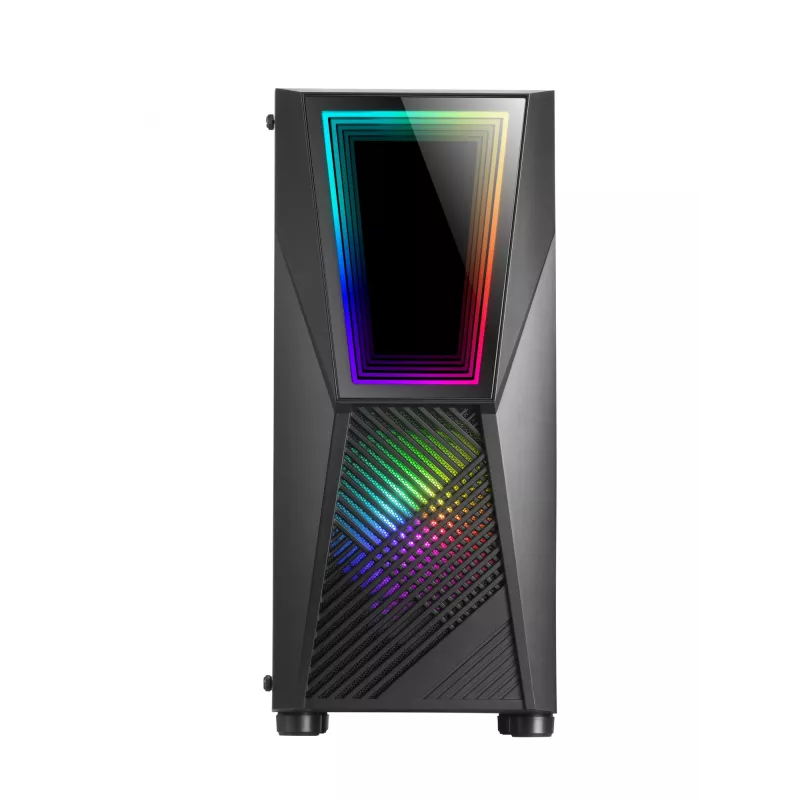 Mars Gaming MC777, ATX arvutikorpus, ARGB valgustus, must, arvutikorpus, must, ATX, mikro-ATX, Mini-ITX, sinine, roheline, punane, 15,8 cm, 31,8 cm