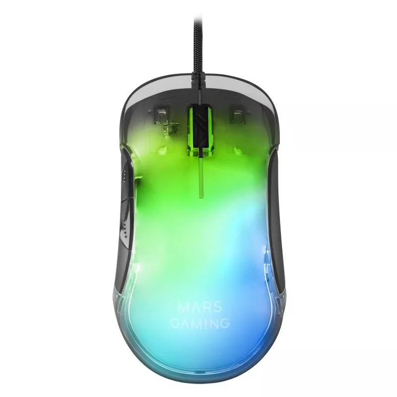 Mars Gaming MMGLOW mängurihiir RGB Chroma-Glow peegelviimistlus 12800 DPI must