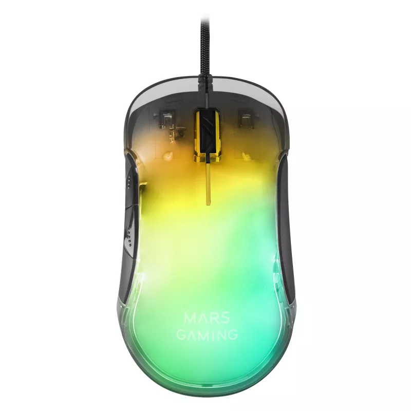 Mars Gaming MMGLOW mängurihiir RGB Chroma-Glow peegelviimistlus 12800 DPI must