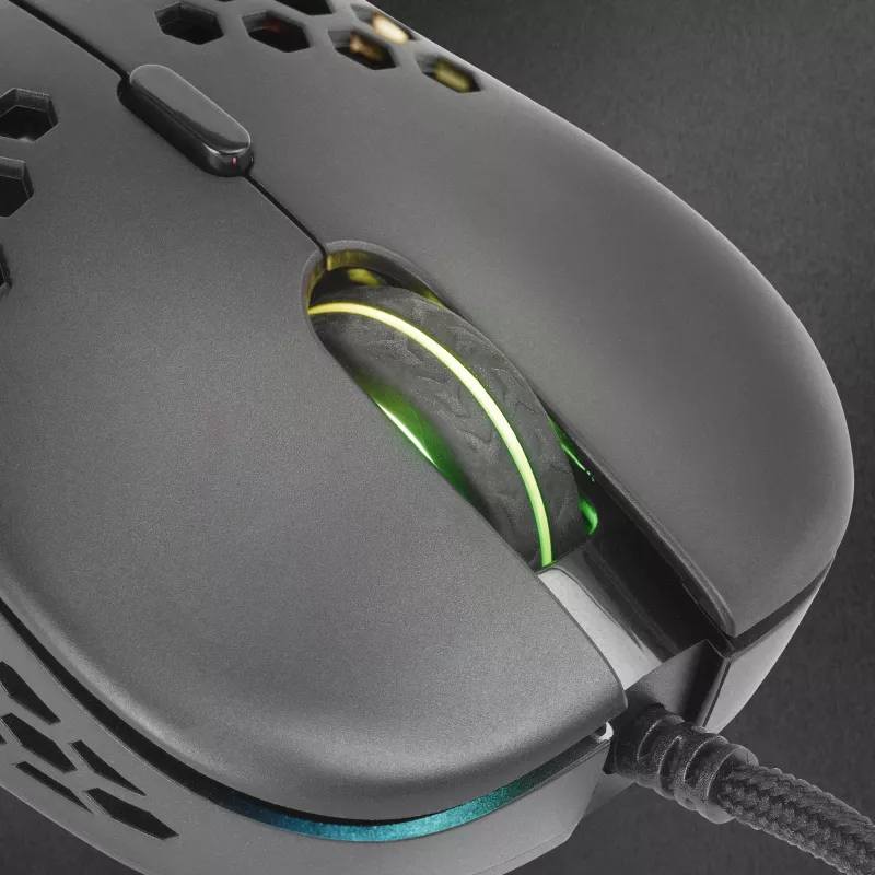 Mars Gaming MM55 Must RGB Chroma mängurihiir ülikerge 55g 12800 DPI HUANO mehaanilised lülitid