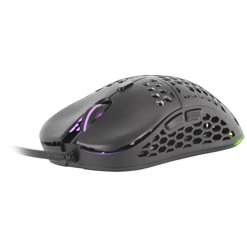 Mars Gaming MM55 Must RGB Chroma mängurihiir ülikerge 55g 12800 DPI HUANO mehaanilised lülitid