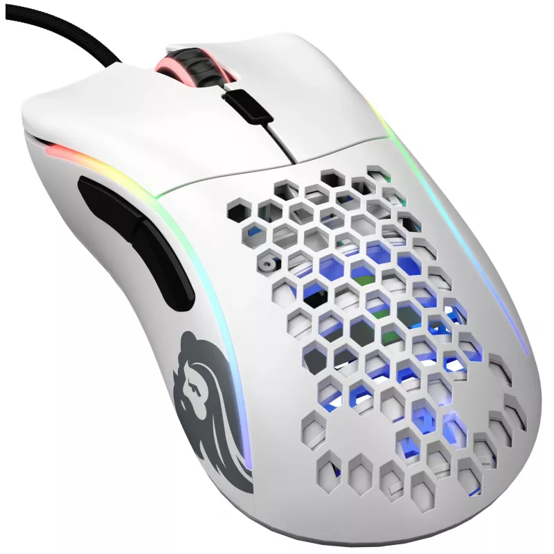Glorious Gaming Glorious Model D Minus - Mattvalge, paremakäeline, optiline, USB Type-A, 3200 DPI, 1 ms, valge