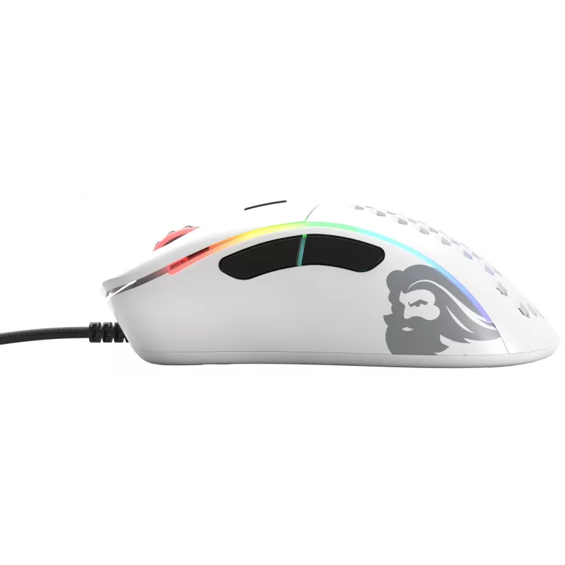 Glorious Gaming Glorious Model D Minus - Mattvalge, paremakäeline, optiline, USB Type-A, 3200 DPI, 1 ms, valge