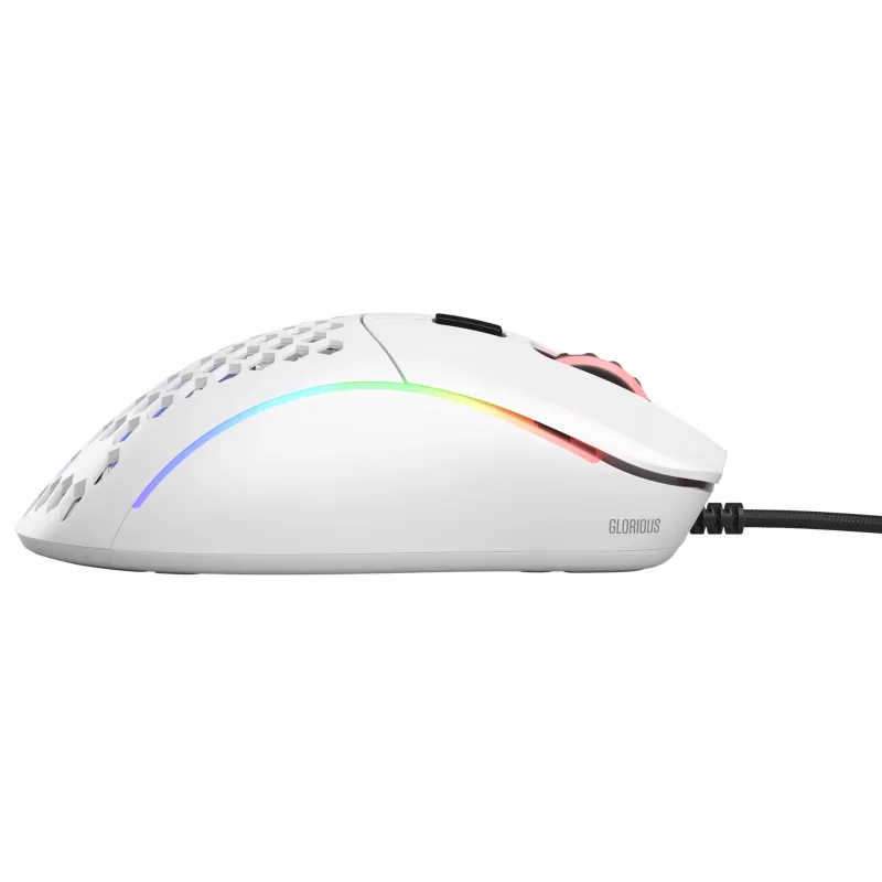 Glorious Gaming Glorious Model D Minus - Mattvalge, paremakäeline, optiline, USB Type-A, 3200 DPI, 1 ms, valge