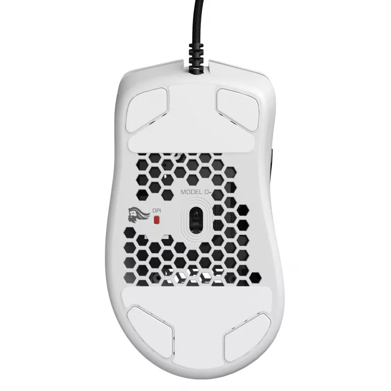 Glorious Gaming Glorious Model D Minus - Mattvalge, paremakäeline, optiline, USB Type-A, 3200 DPI, 1 ms, valge