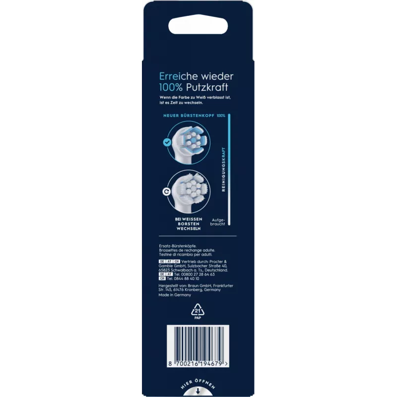 Oral-B hambaharjapea 6 tk Valge