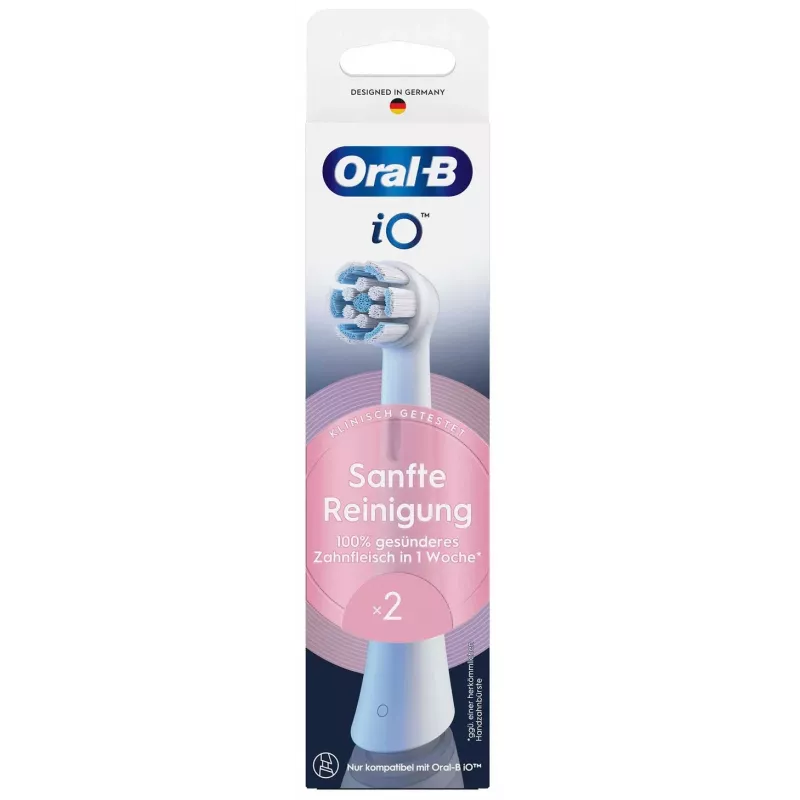 Elektrilise hambaharja vahetuspead Oral-B iO Gentle Cleaning valge, 2 tk pakendis