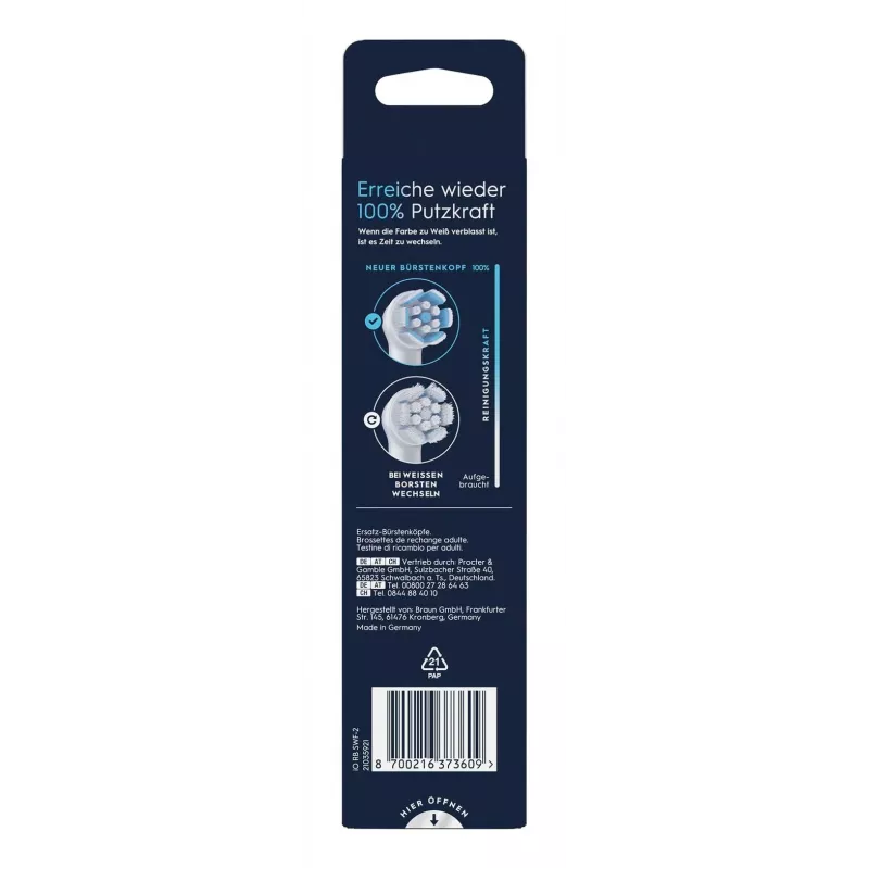 Elektrilise hambaharja vahetuspead Oral-B iO Gentle Cleaning valge, 2 tk pakendis