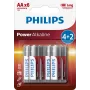 Ühekordne patarei Philips Power Alkaline aku LR6P6BP/10