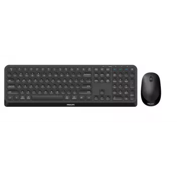 Philips 4000 seeria SPT6407B/31 klaviatuur Hiir kaasas Universaalne RF-juhtmevaba + Bluetooth QWERTY Inglise Must