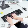 Trust Primo klaviatuur hiirega universaalne USB AZERTY Belgia must