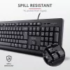 Trust Primo klaviatuur hiirega universaalne USB AZERTY Belgia must