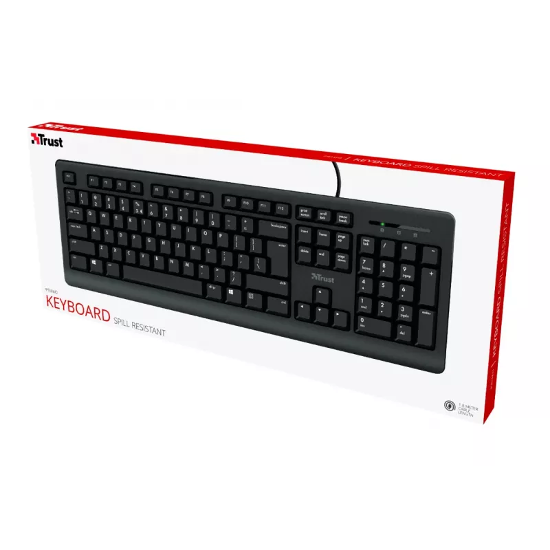 Trust Primo klaviatuur universaalne USB AZERTY Belgia must