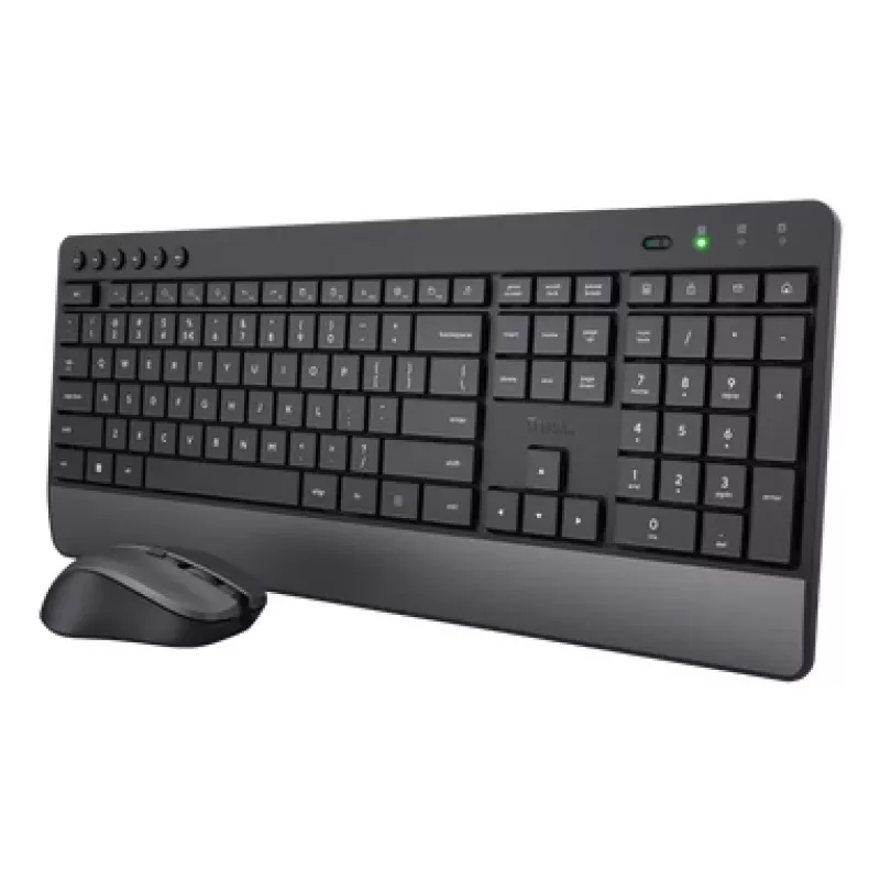 Trust TKM-450 mugav juhtmevaba klaviatuuri ja hiire komplekt, täissuuruses (100%), juhtmevaba, RF-juhtmevaba, QWERTY, must, hiir kaasas
