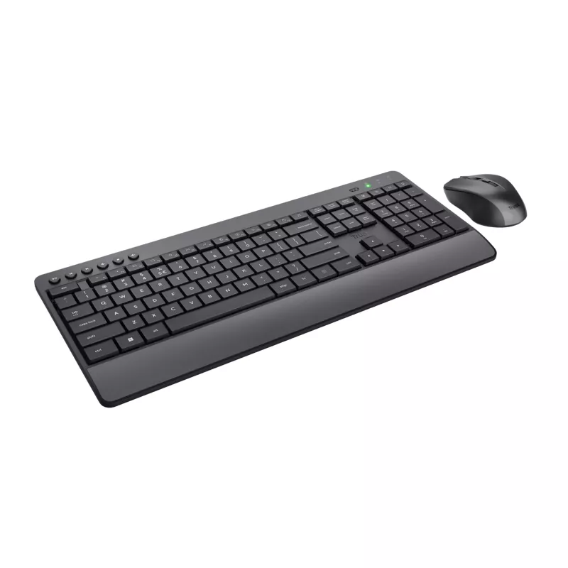 Trust Trezo klaviatuur koos hiirega kontor RF juhtmevaba AZERTY Belgia must