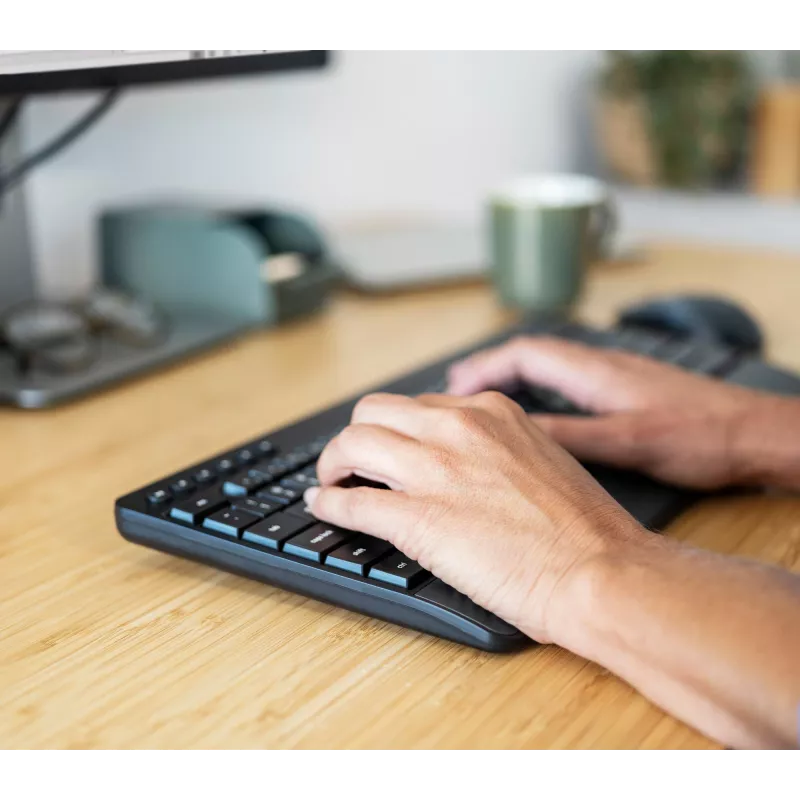 Trust Trezo klaviatuur koos hiirega kontor RF juhtmevaba AZERTY Belgia must