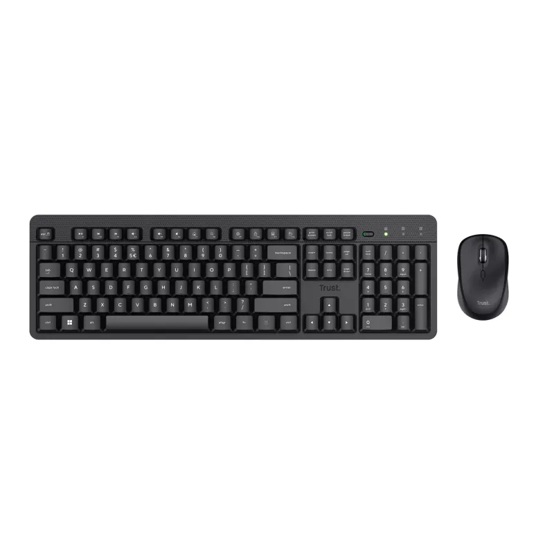 Trust Ody II klaviatuur koos hiirega kontor RF-juhtmevaba AZERTY Belgia must